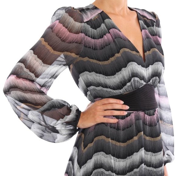 Diane Von Furstenburg DVF Lizbeth Silk Dress in Encore Wild Rose/Black - Picture 2 of 14